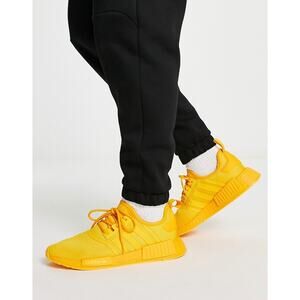 Adidas Original NMD_R1 Men's Yellow Lace-Up 80's Inspired Running Shoes Size 10